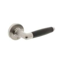 Afbeeldingen van INTERSTEEL Gatdeel Combinatie op rozet met ring met veer RVS /zwart 0640