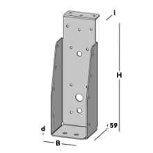 Afbeeldingen van GB Balkdrager GBS-KL 63x200 1,5 Sendzimir Verzinkt