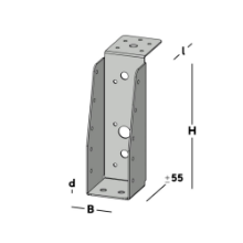 Afbeeldingen van GB Balkdrager GBS-LL304 46x146 x1,5mm 
