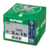 Afbeeldingen van Spax spaanplaatschroef - Ø3.5x16mm PZ2 - platkop elektrolytisch verzinkt