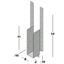 Afbeeldingen van GB Raveeldrager met strip 305/46x164 1 Sendzimir Verzinkt
