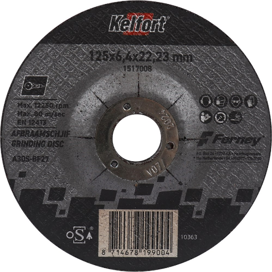 Afbeeldingen van Kelfort afbraamschijf - 125x6,4mm - vlak