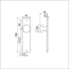Afbeeldingen van Ami Knopschild 180/41 ronde hoek Knop 160/40 - Blind - F2 