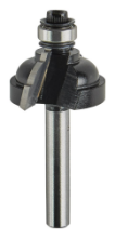 Afbeeldingen van Makita afrondprofielfrees - Ø25,4x12,7mm radius 6mm met kogellager - schacht Ø8mm 2 beitels