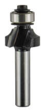 Afbeeldingen van Makita afrondfrees - Ø20,7x10mm radius 4mm met kogellager - schacht Ø8mm 2 beitels