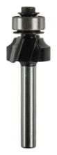 Afbeeldingen van Makita afrondfrees - Ø19x9,5mm radius 3,2mm met kogellager - schacht Ø6mm 2 beitels