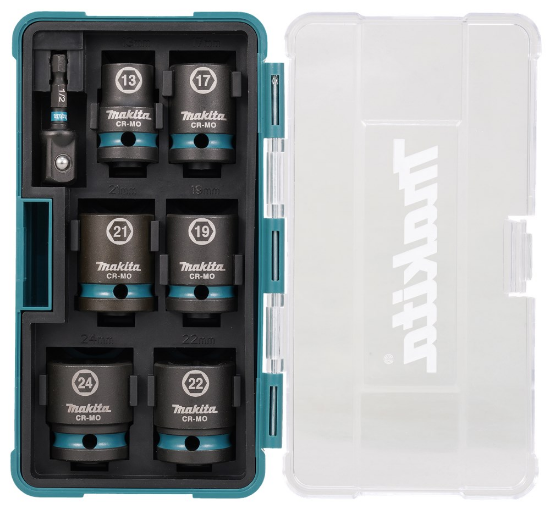 Afbeeldingen van Makita Krachtdopset IMPBL 1/2 7-dlg E-16592