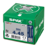 Afbeeldingen van Spax spaanplaatschroef - Ø4x45mm T20 - platkop deeldraad elektrolytisch verzinkt
