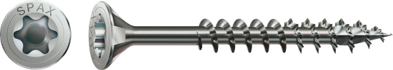 Afbeeldingen van Spax spaanplaatschroef - Ø6x100mm T30 - platkop RVS