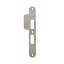 Afbeeldingen van INTERSTEEL Sluitplaat 192x25x1,5mm tbv 55pc SKG sluitkom, afgerond met korte lip, DIN rechts rvs 9508