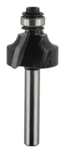 Afbeeldingen van Makita kwartrondfrees - Ø22,2x12,7mm radius 4,8mm met kogellager - schacht Ø6mm 2 beitels