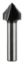 Afbeeldingen van Makita V-groeffrees - Ø15,9x12,7mm 90° - schacht Ø8mm 2 beitels