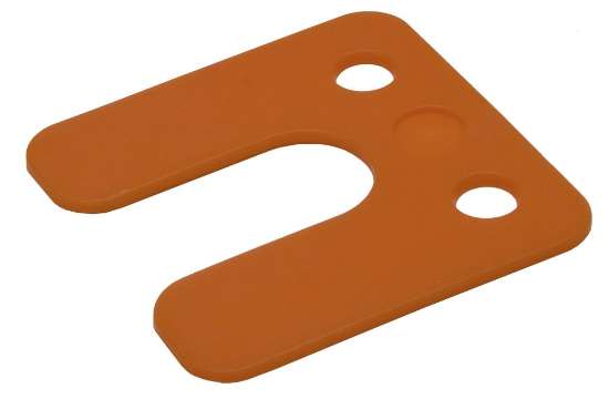 Afbeeldingen van GB Drukplaten met sleuf oranje 2 70x70 Kunststof