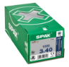 Afbeeldingen van Spax spaanplaatschroef - Ø3x40mm T10 - platkop deeldraad elektrolytisch verzinkt