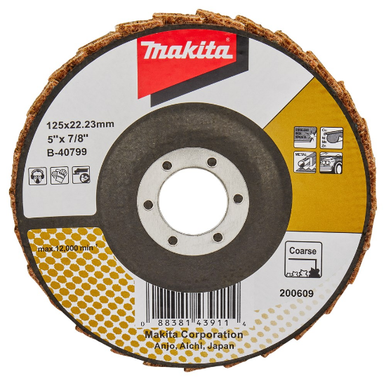 Afbeeldingen van Makita Lamellen conditioneringschijf B-40799 - Ø125mm - Grove korrel 